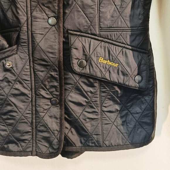 Barbour Black Quilted Jacket Size 8 - Picture 4 of 4